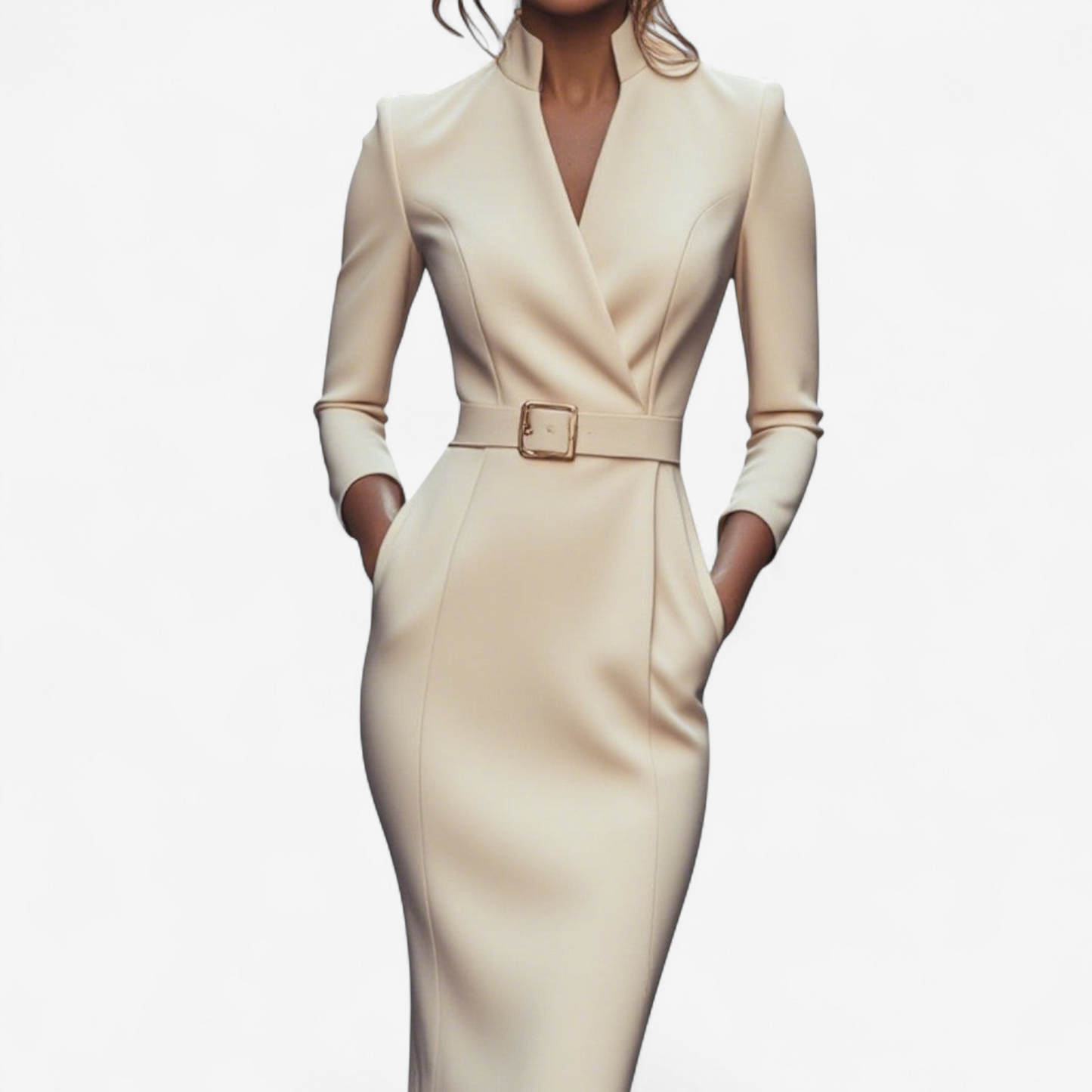 Classic Waist Belted Dress