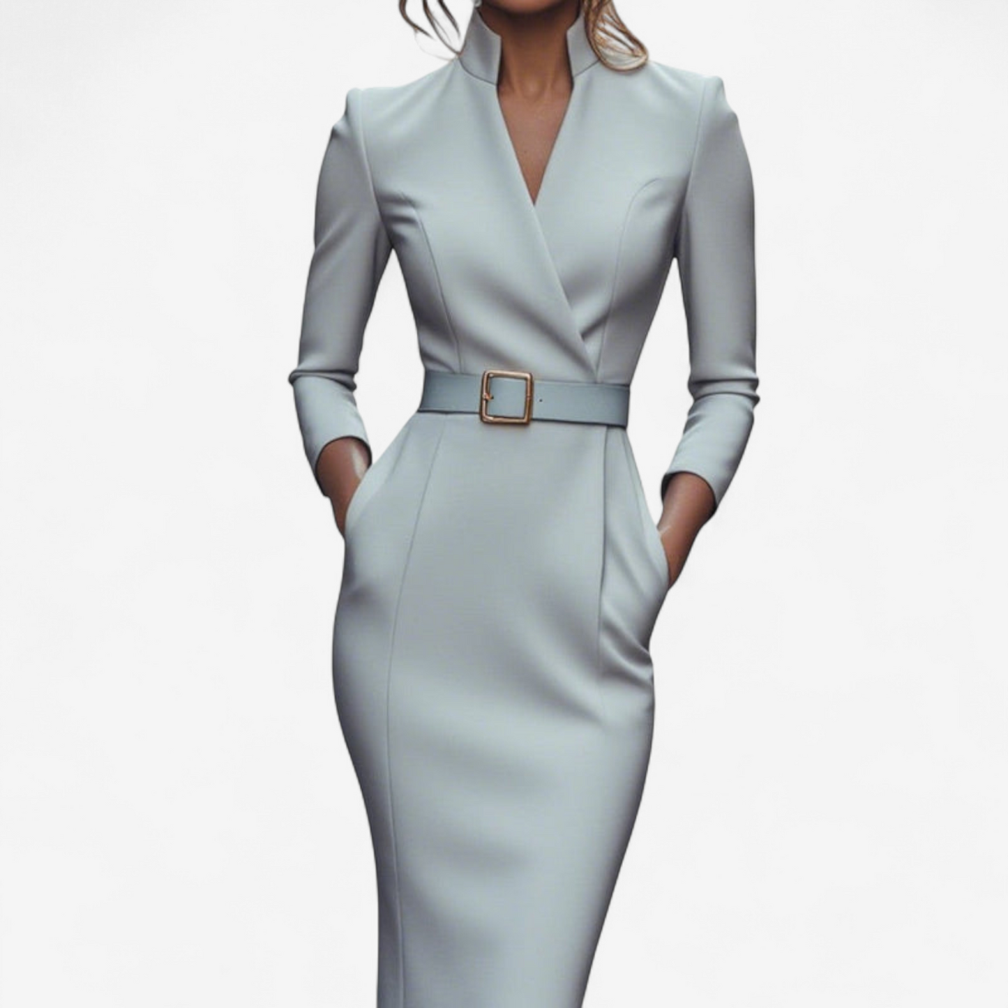 Classic Waist Belted Dress