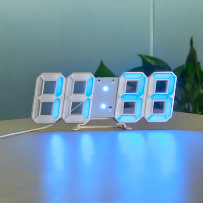 Smart 3D LED Digital Wall Clock with Alarm
