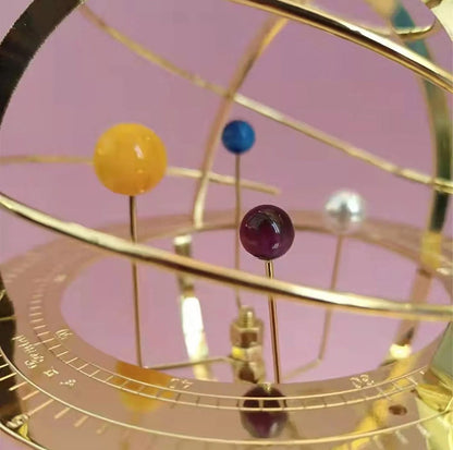 Beautiful Brass Solar System Globe Model