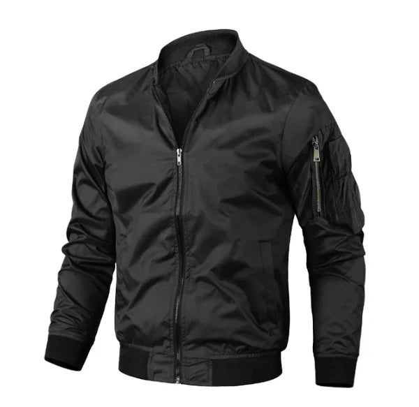 Relaxed Fit Mens Zip Up Bomber Jacket - Luxivelle