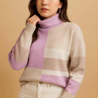 Women’s 100% wool sweater with relaxed fit, soft natural fabric, and elegant minimalist design—ideal for cozy and stylish winter wear.