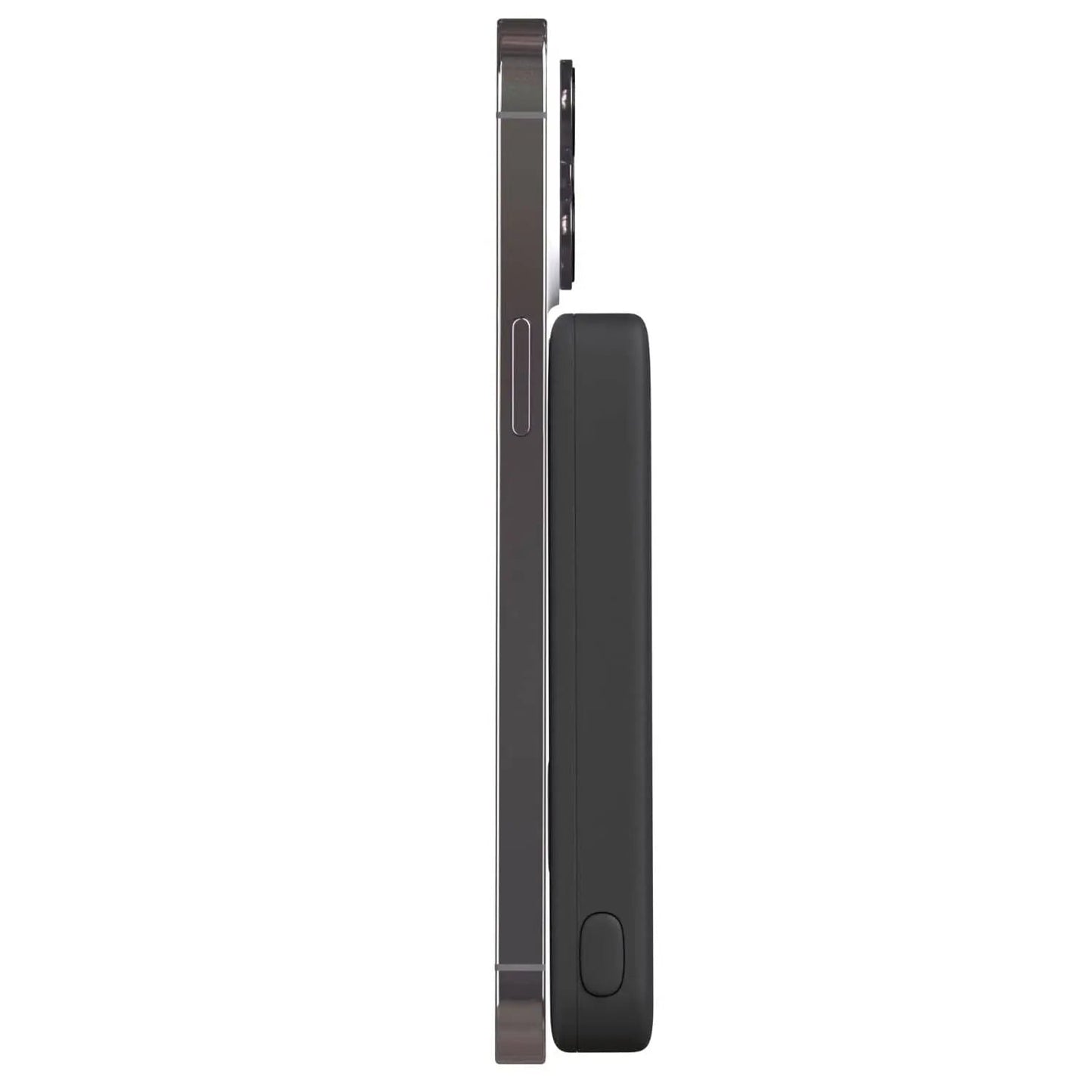 "10,000mAh MagSafe power bank for iPhone, sleek design, wireless charging, vibrant colors, portable, lightweight."