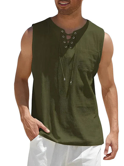 Men's Breathable Sleeveless Summer Tee Shirt - Luxivelle