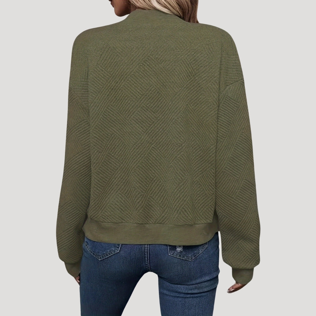 Slim Fit Women's Zip Up Bomber Jacket