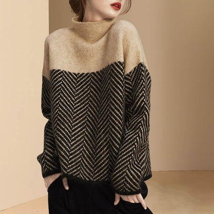 Ladies' Classic Patterned Sweater - Luxivelle