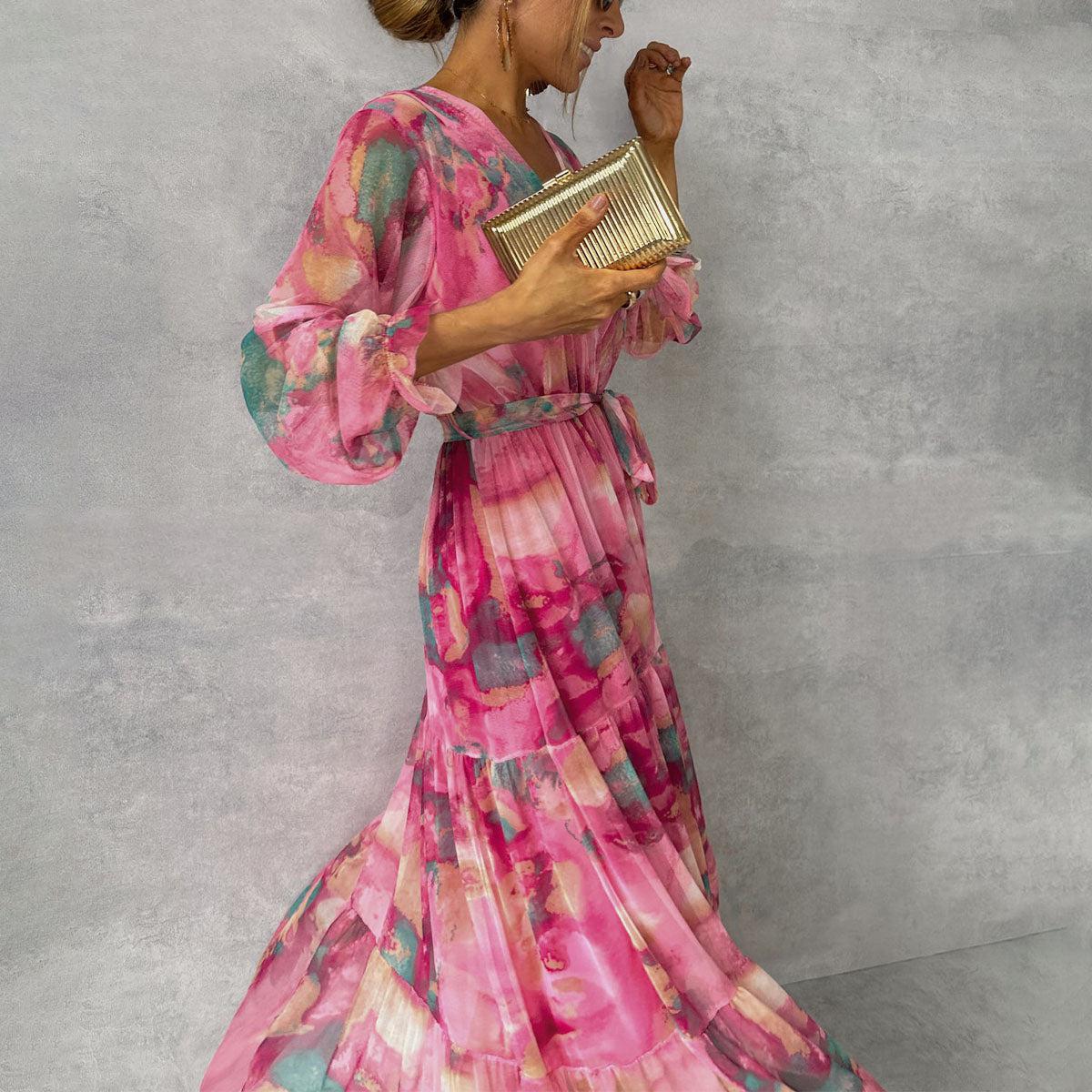 Floral Elegance | Long Sleeve Maxi Dress for Women 1