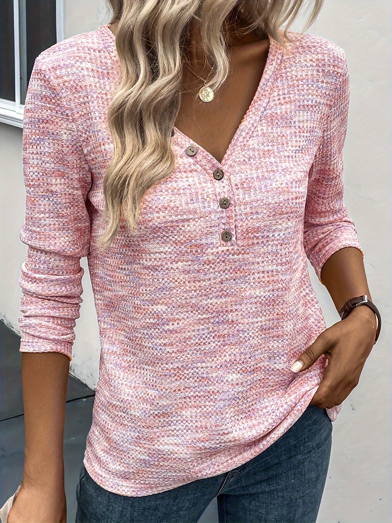 Ladies Soft V Neck Sweater Top - Luxivelle
