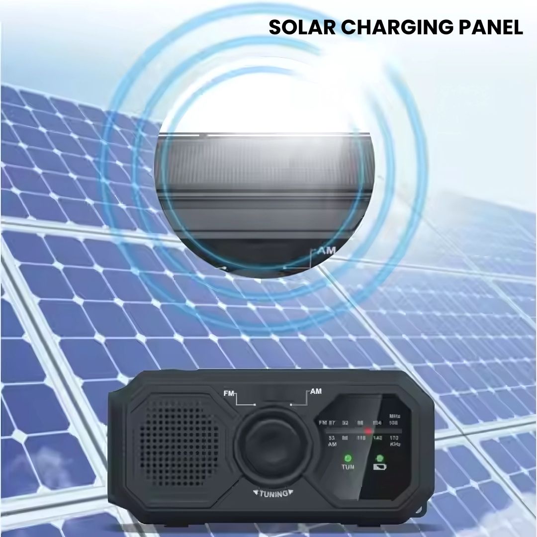 Compact Solar Hand Crank Radio