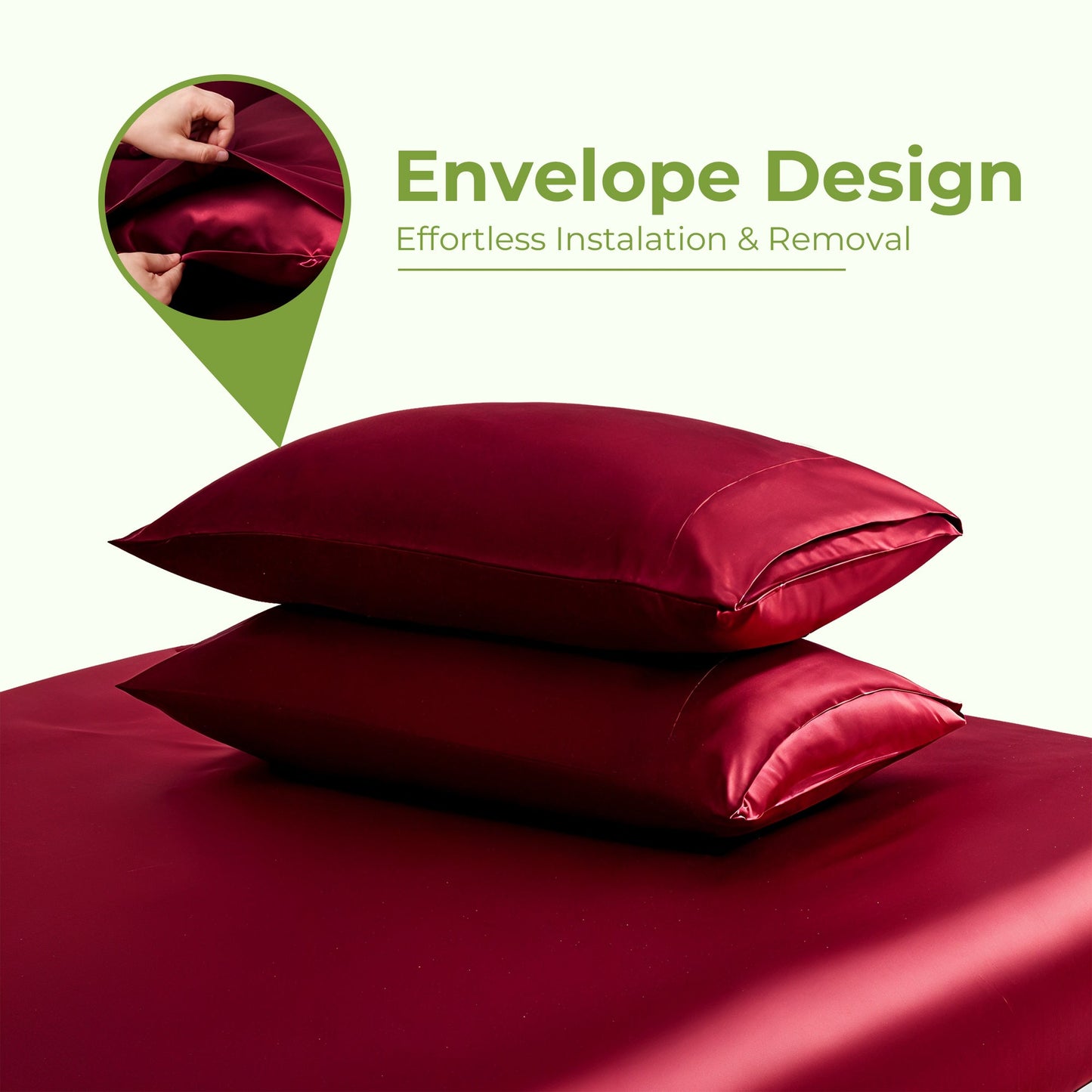 Soft Satin Bed Sheets - Full Size Sheet Set with Extra Deep Pockets