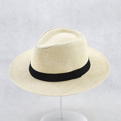Classic Summer Straw Panama Hat with Sun Protection