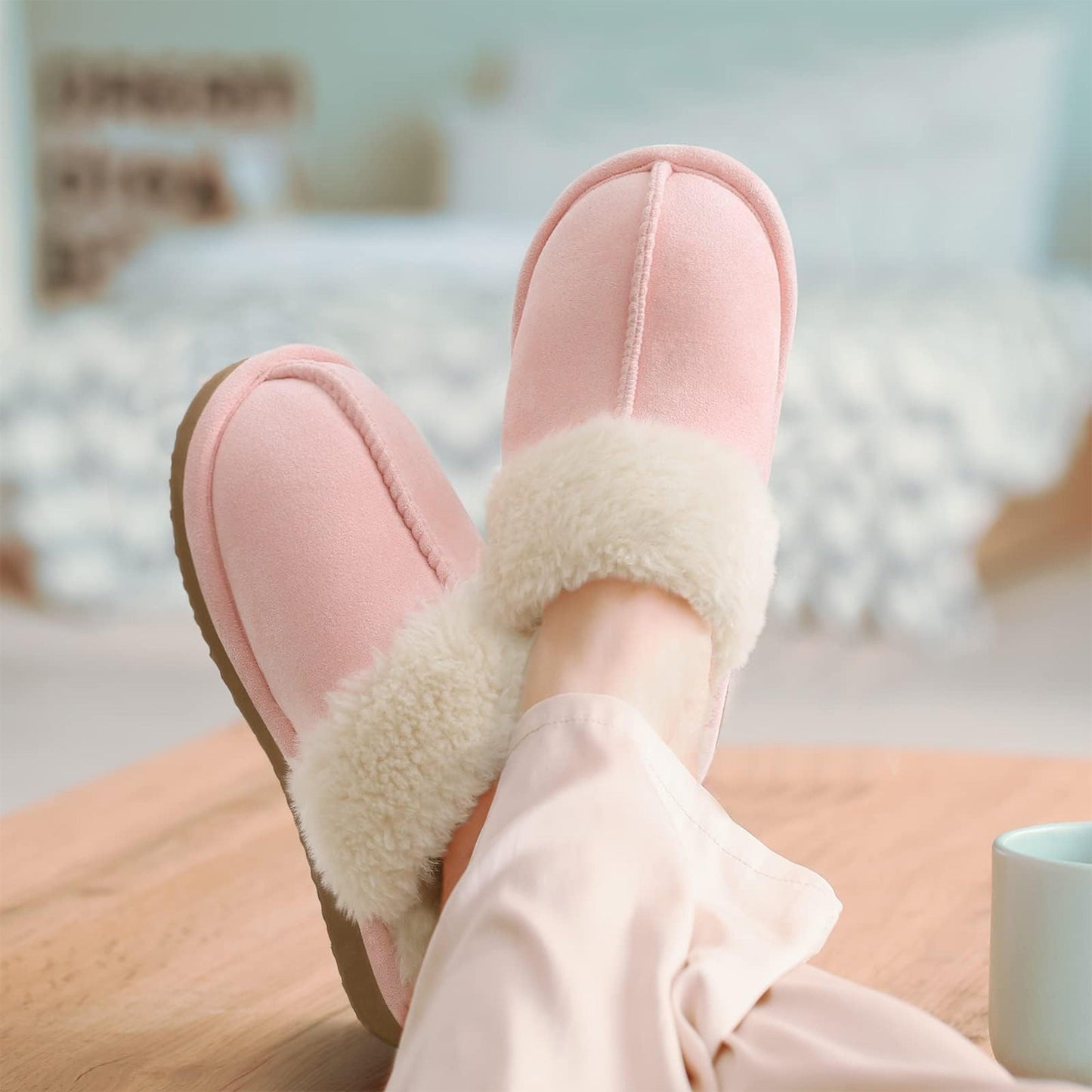 Soft Suede Wool Slippers