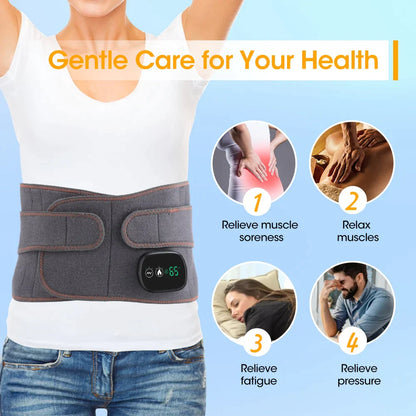 Warm Back Support Massager for Lower Back Relief