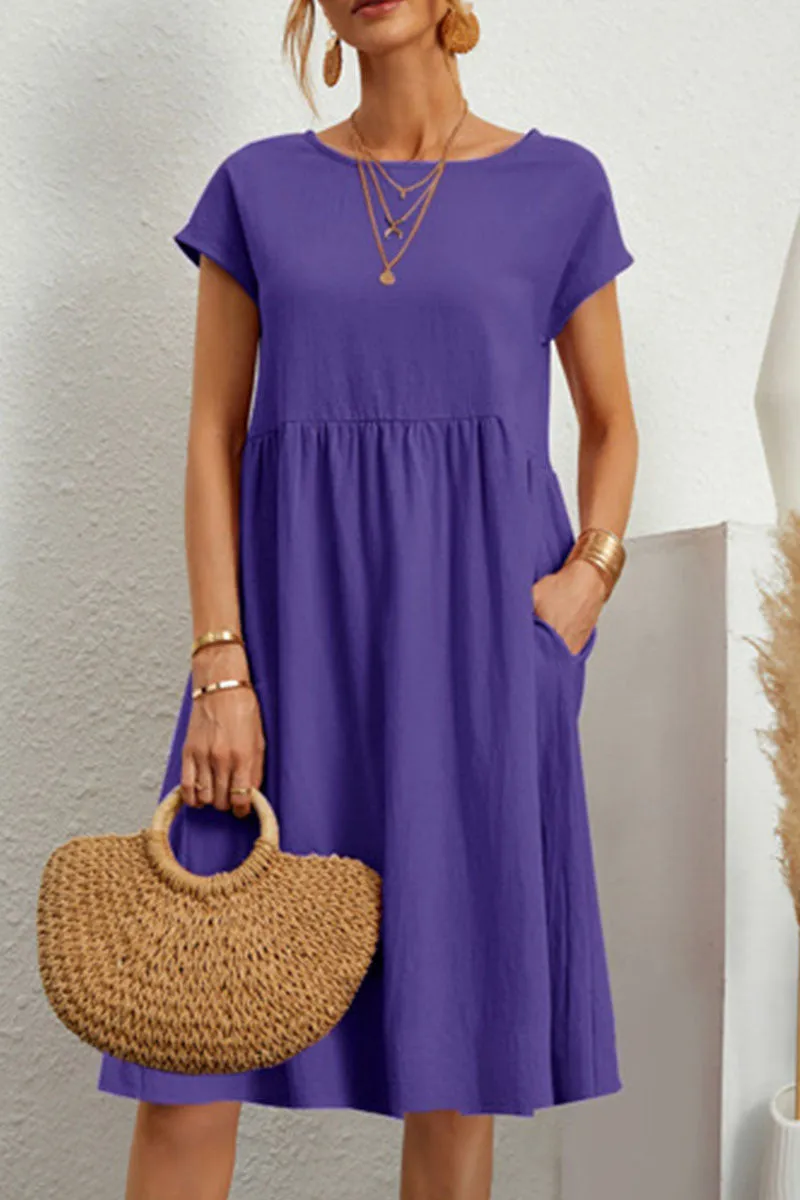 Variant image for Meli | Casual Midi Dress for Women - Lightweight Summer Style-73