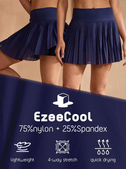Classic 14.5 Inch Pleated Golf Skort UPF 50 Protection