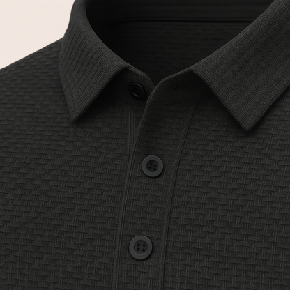 Men’s Waffle Short Sleeve Polo Shirt