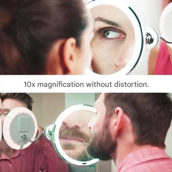 Bright LED Magnifying Makeup Mirror with Adjustable Arm