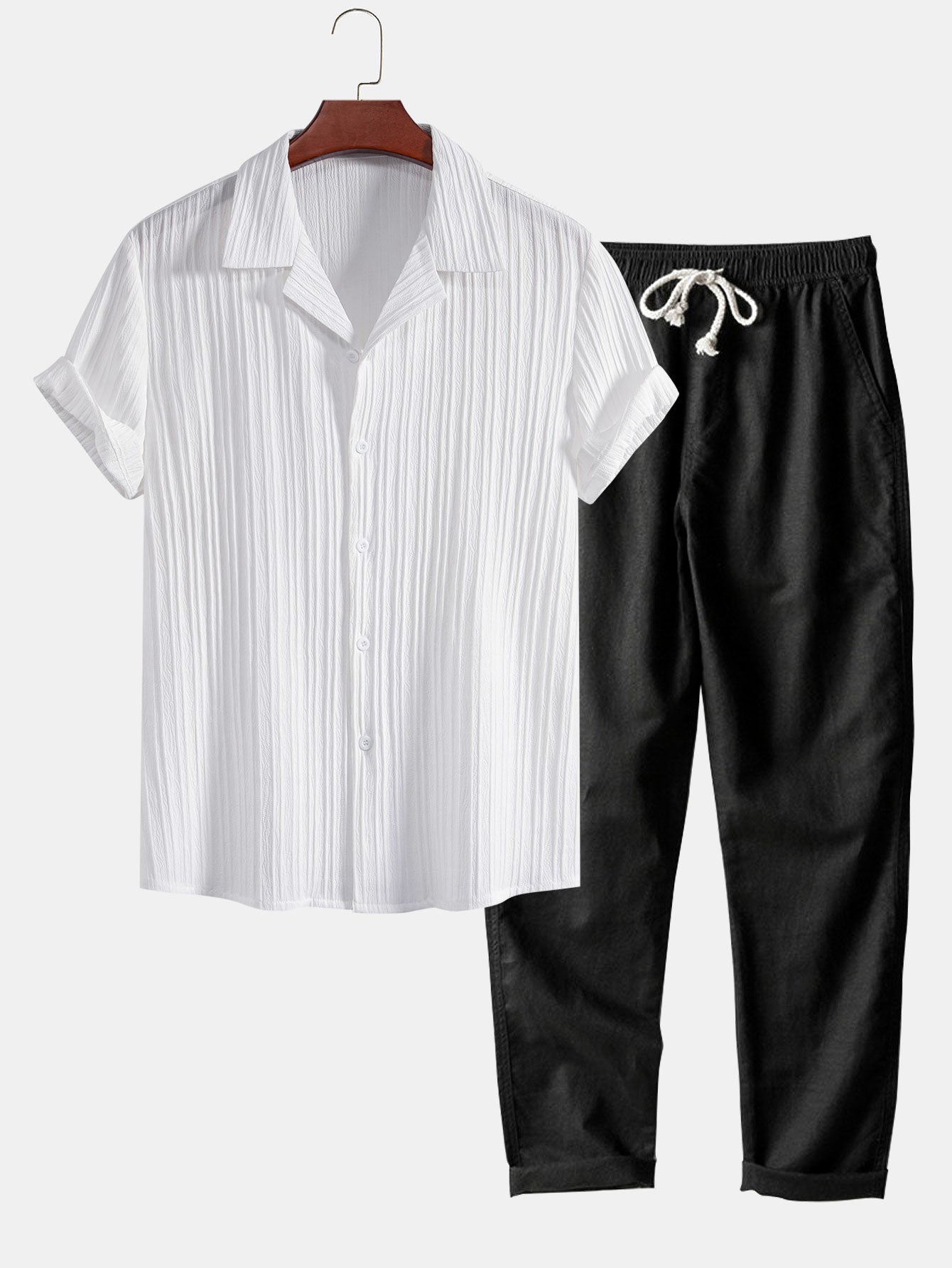 Men's Patterned Knit Suit Set