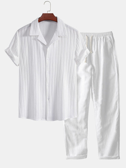Men's Patterned Knit Suit Set