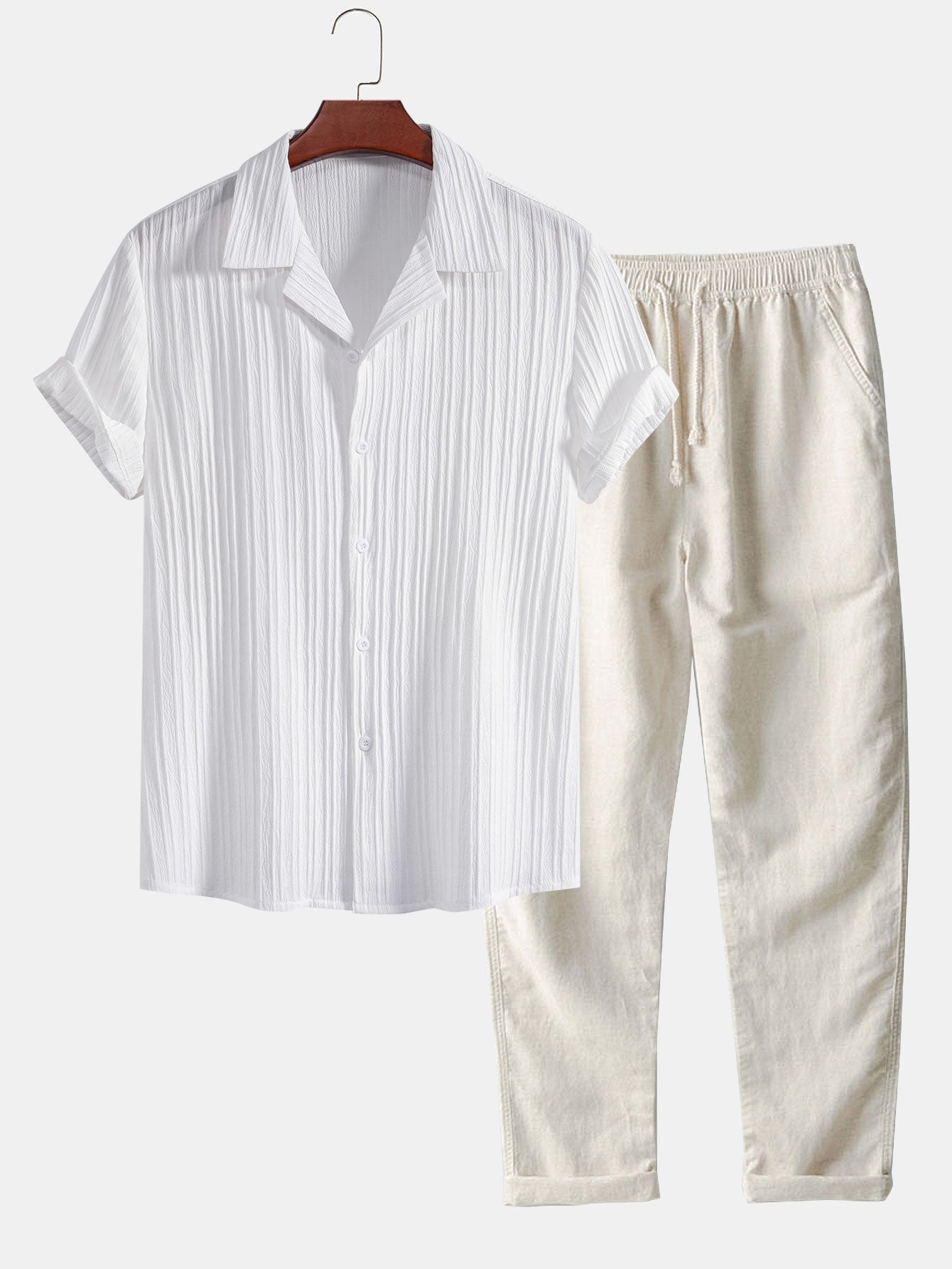 Men's Patterned Knit Suit Set