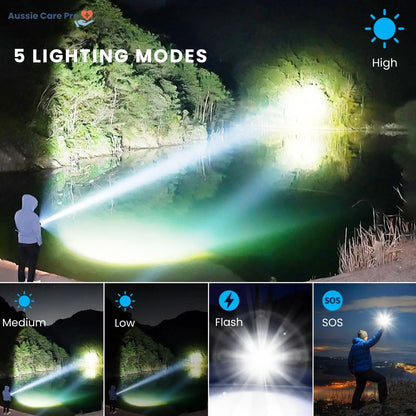 Bright Long-Lasting Rechargeable LED Flashlight