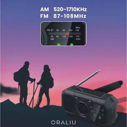 Compact Solar Hand Crank Radio