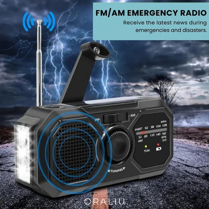 Compact Solar Hand Crank Radio