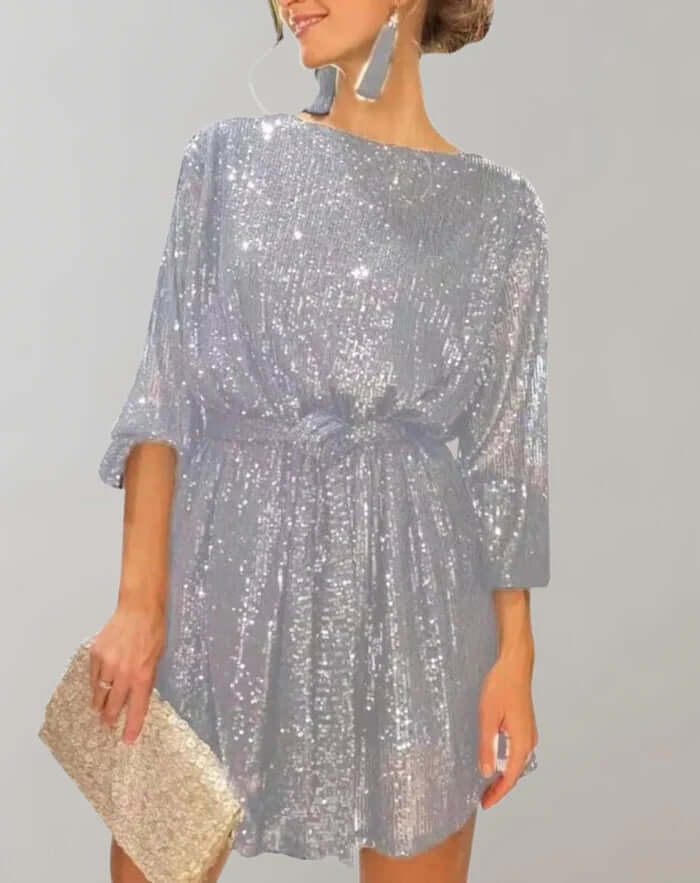 Sparkly Fit and Flare Mini Dress