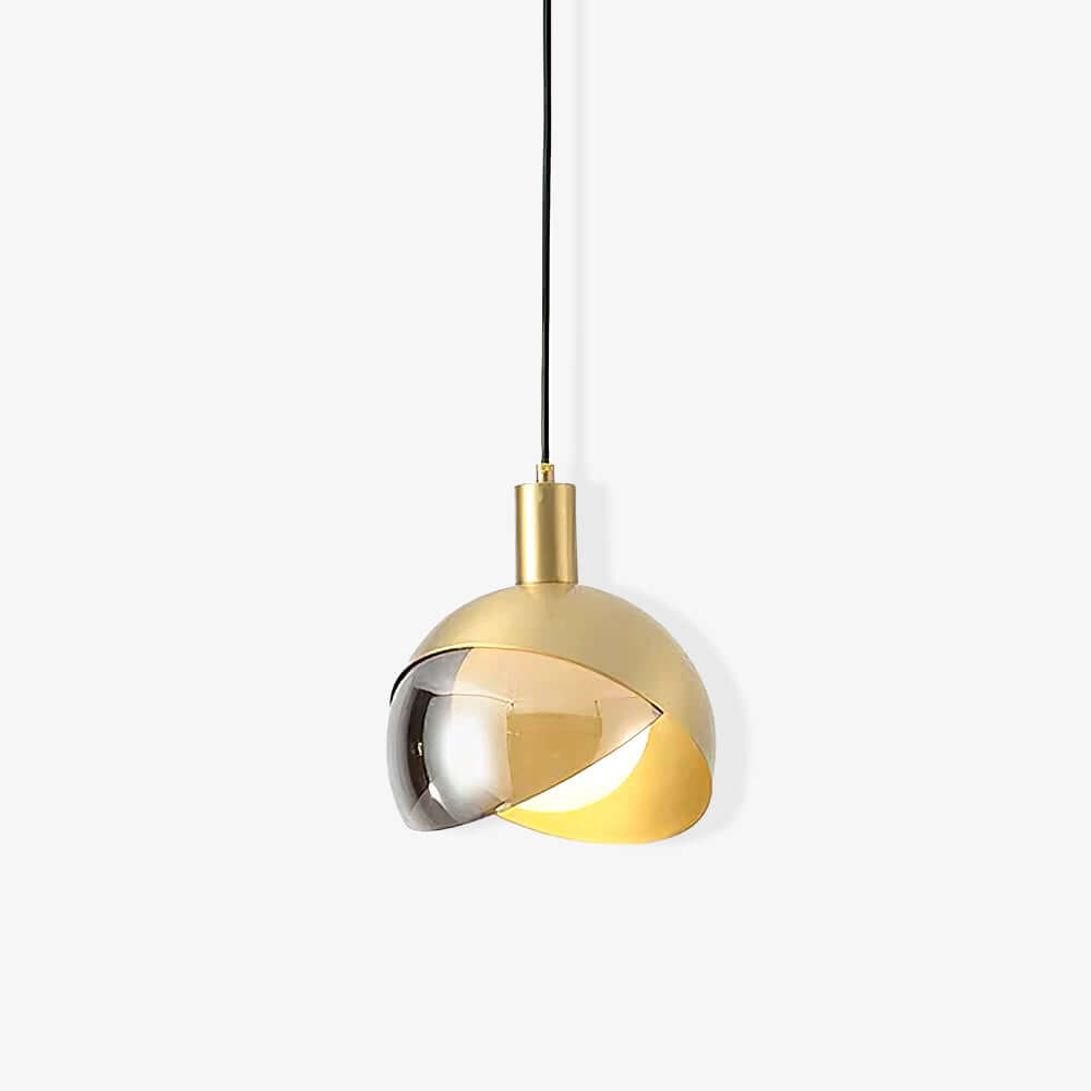 Customizable Chrome Hanging Lamp with Clear Glass Shade