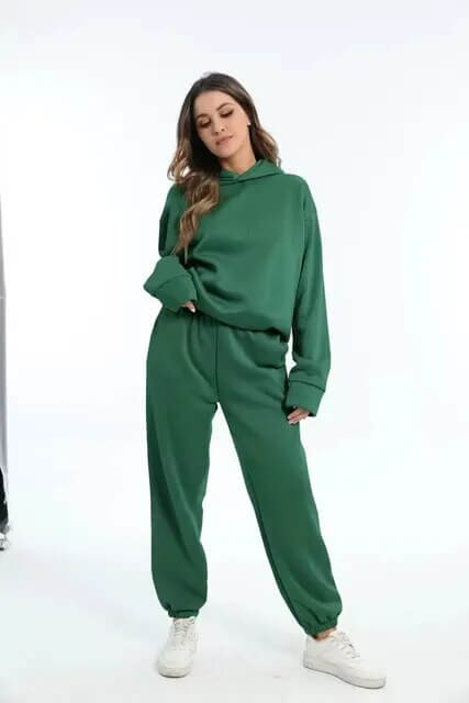 Ladies' Loose Fit Sporty Tracksuit Set - Luxivelle