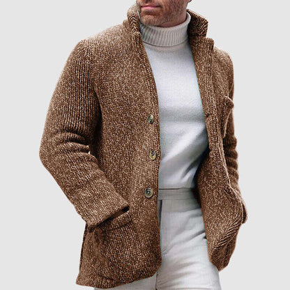 Thick Warm Crew Neck Cardigan Sweater