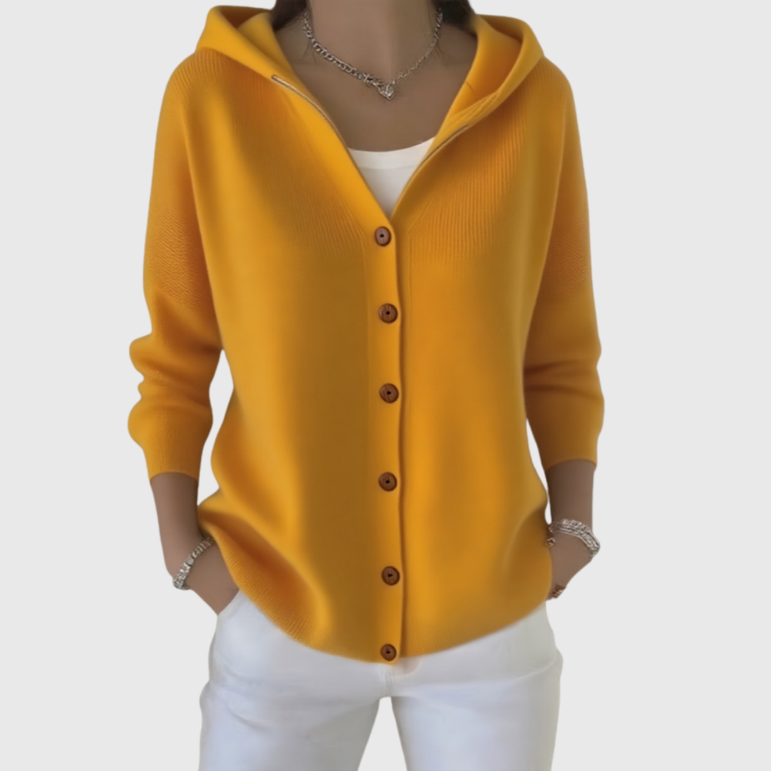 Ladies' Zip-Up Hooded Sweater Cardigan