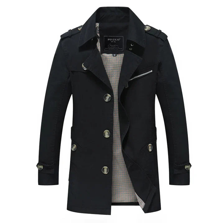 Timeless Tan Waterproof Mens Trench Coat - Luxivelle