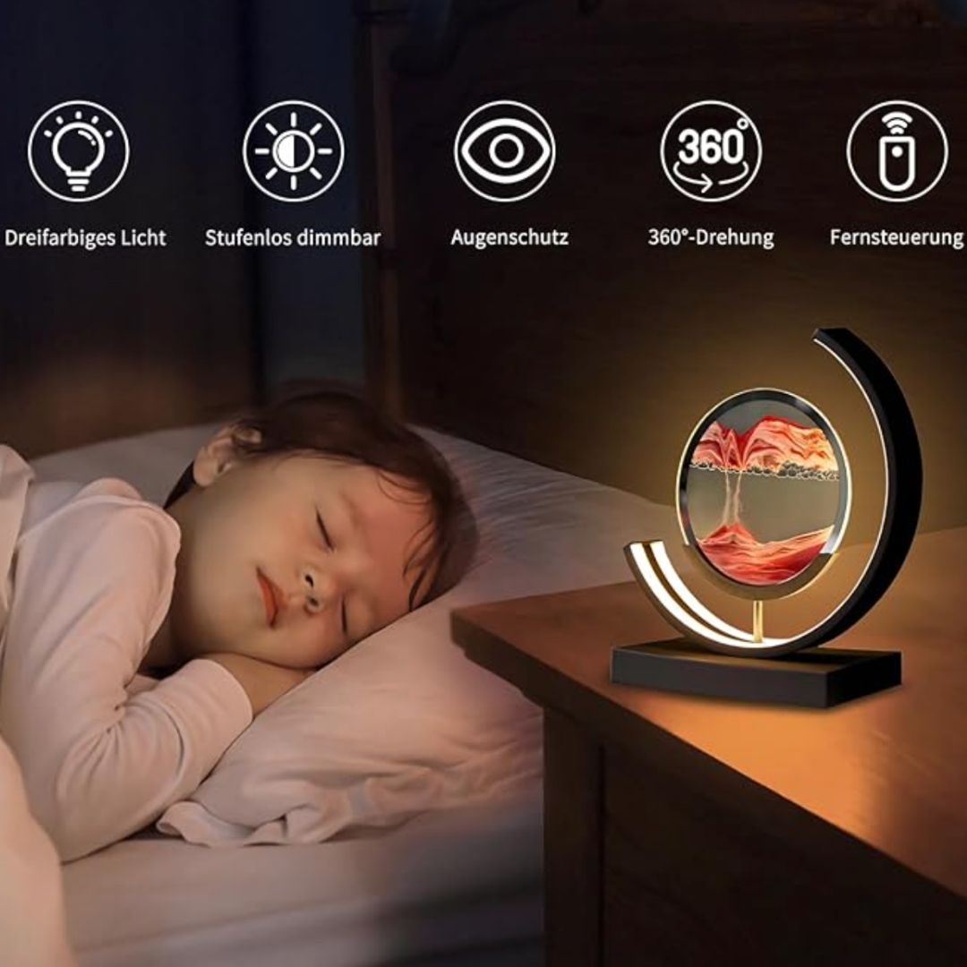 Calming Ocean Wave Tabletop Lamp with Moving Sand