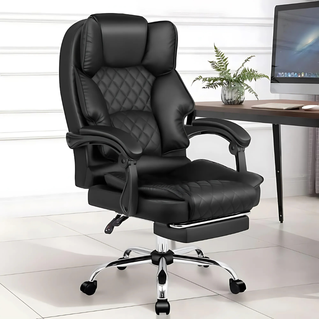 Luxury Brown Leather Reclining Chair