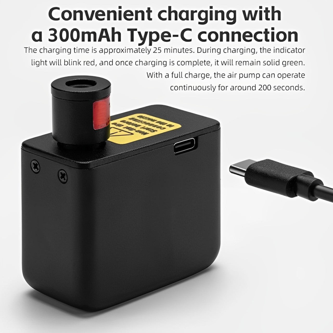 Portable Rechargeable Bike Pump with USB Charging