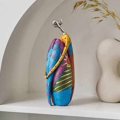 Colourful Female Figurine Resin Art Sculpture for Home
