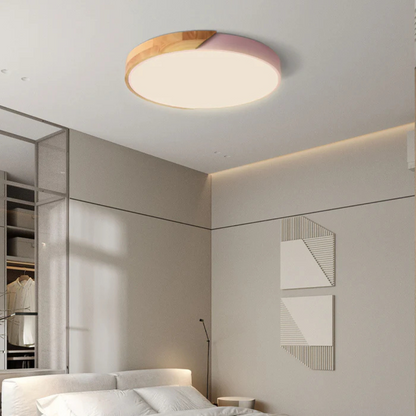 Rustic Wood LED Ceiling Lamp For Home