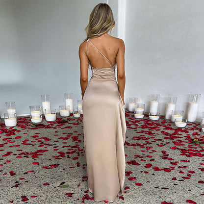Luxurious Evening Satin Gown for Women