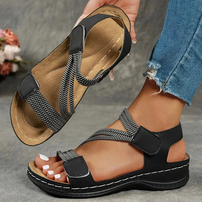 Comfortable Women's Leather Flip Flop Sandals