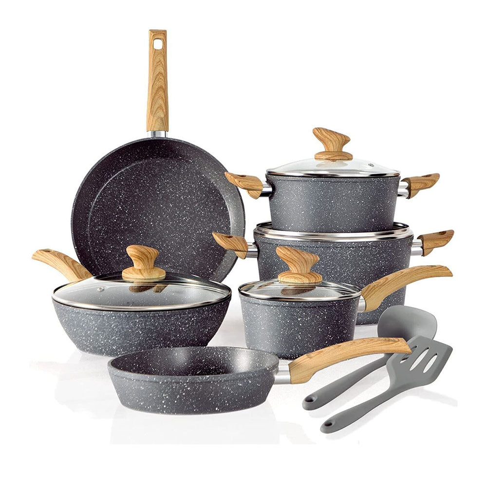 Durable 12-Piece Non Stick Kitchen Cookware Set - Luxivelle