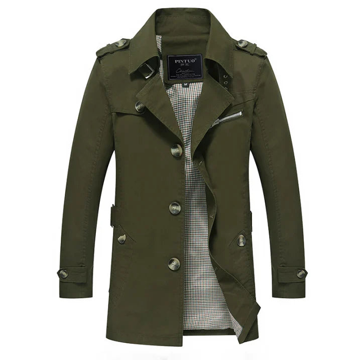 Timeless Tan Waterproof Mens Trench Coat
