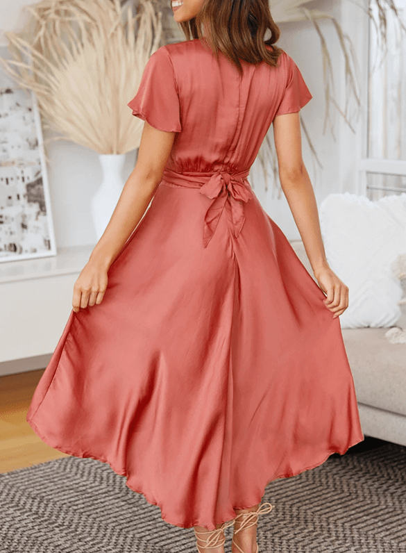 Chic Knee Length Split Dress