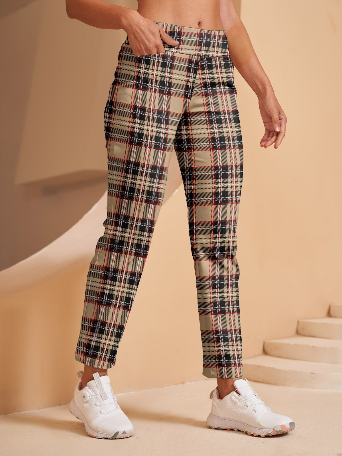 Comfortable 28 Inch Stretchy Slim Fit Ankle Pants