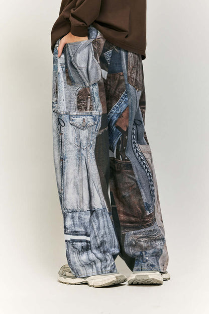Loose Fit Floral Print Women's Pants