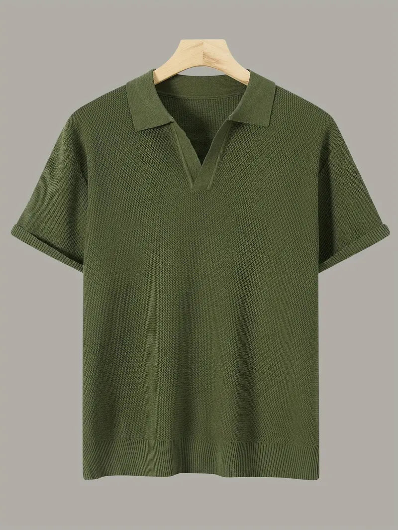 Comfortable Men's Short Sleeve Polo Shirt Summer Tee