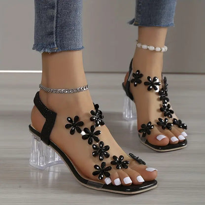 Women's Glamorous Gemstone High Heel Sandals