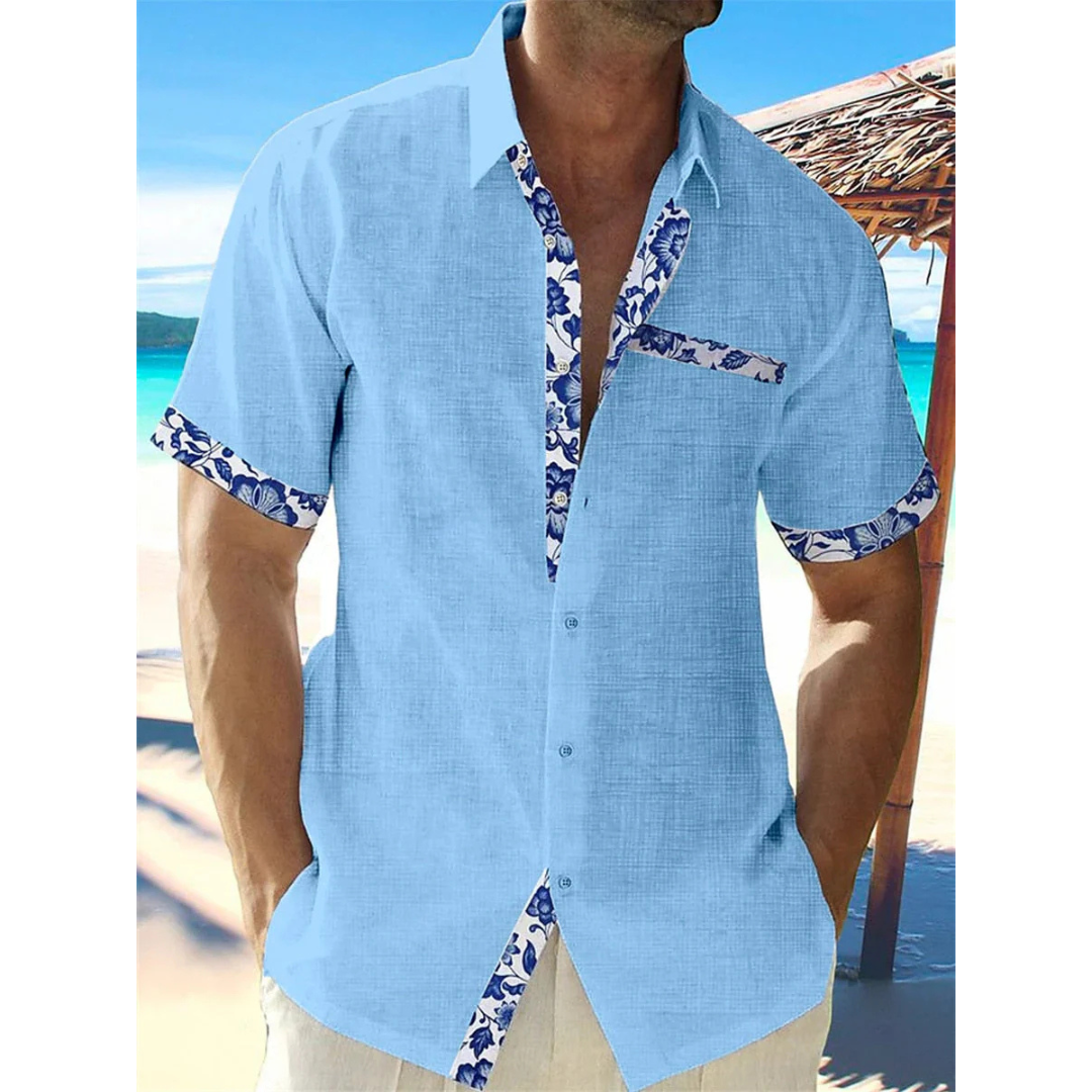 Lightweight Men's Summer Cotton Shirt Casual Tee - Luxivelle