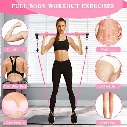 Home Fitness Pilates Bar For Full Body Exercise