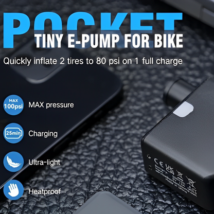 Portable Rechargeable Bike Pump with USB Charging